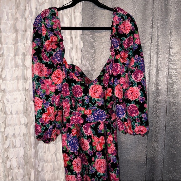 NWT ZARA FLORAL PRINT DRESS WITH BELT MED - Picture 8 of 8